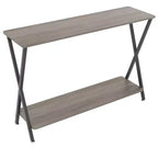 Narrow Console Table with Shelves, 2-Tier Farmhouse Sofa Table, Entryway Table for Hallway, Living Room, Bedroom, Behind Couch Storage Table